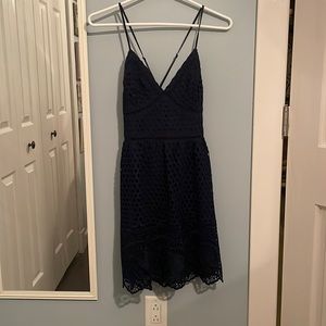 Abercrombie size small navy blue lace dress